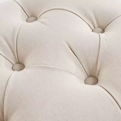 Maisons Du Monde Assises Pouf Coffre Capitonné à Roulettes En Lin écru 6 Maisons Du Monde Assises Pouf Coffre Capitonné à Roulettes En Lin écru – Image 6