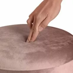 Tectake Poufs Pouf Coffre De Rangement Aspect Velours SARINA Effet Rose -Chaise Soldes Magasin pouf coffre de rangement aspect velours sarina effet rose 4