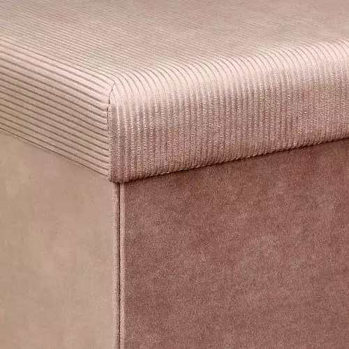 The Home Deco Factory Poufs Pouf Coffre De Rangement Rose Poudré 5 The Home Deco Factory Poufs Pouf Coffre De Rangement Rose Poudré – Image 5