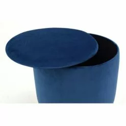 Aubry Gaspard Poufs Pouf Coffre En Velours Et Métal Bleu/or 8 Aubry Gaspard Poufs Pouf Coffre En Velours Et Métal Bleu/or -Chaise Soldes Magasin pouf coffre en velours et metal bleu or 2