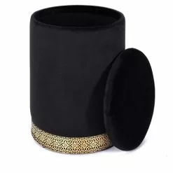 The Home Deco Factory Poufs Pouf Coffre Mirage Noir 6 The Home Deco Factory Poufs Pouf Coffre Mirage Noir -Chaise Soldes Magasin pouf coffre mirage noir 2