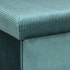 The Home Deco Factory Poufs Pouf Coffre Pliable En Velours Design L. 38 X H. 38 Cm Bleu -Chaise Soldes Magasin pouf coffre pliable en velours design l 38 x h 38 cm bleu 5