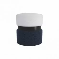 Potiron Paris Poufs Pouf Contemporain, Bicolore Rouge -Chaise Soldes Magasin pouf contemporain bicolore bleu et metal noir