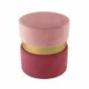 Potiron Paris Poufs Pouf Contemporain, Bicolore Rouge