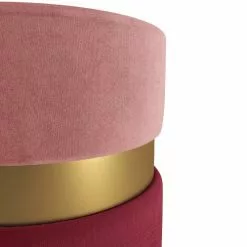 Potiron Paris Poufs Pouf Contemporain, Bicolore Rouge -Chaise Soldes Magasin pouf contemporain bicolore rouge 3