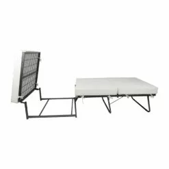 Dmora Poufs Pouf Convertible En Lit En Tissu Gris Tourterelle -Chaise Soldes Magasin pouf convertible en lit en tissu gris tourterelle 2