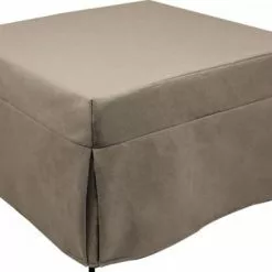 Dmora Poufs Pouf Convertible En Lit En Tissu Gris Tourterelle