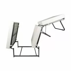 Dmora Poufs Pouf Convertible En Lit En Tissu Gris Tourterelle -Chaise Soldes Magasin pouf convertible en lit en tissu gris tourterelle 3