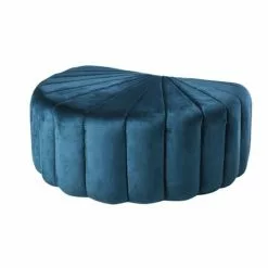 Maisons Du Monde Poufs Pouf Coquillage En Velours Bleu Et Pin -Chaise Soldes Magasin pouf coquillage en velours bleu et pin 1000 9 27 190800 2