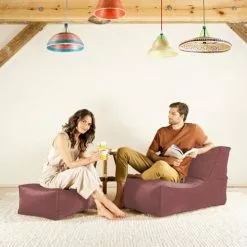 Sitting Point Poufs Pouf D'intérieur Avec Dossier Aspect Velours Vieux Rose 65x100x65cm -Chaise Soldes Magasin pouf d interieur avec dossier aspect velours vieux rose 65x100x65cm 4