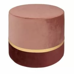 Maisons Du Monde Poufs Pouf Effet Velours Rose Et Doré