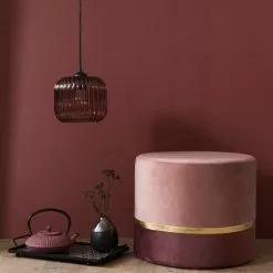 Maisons Du Monde Poufs Pouf Effet Velours Rose Et Doré -Chaise Soldes Magasin pouf effet velours rose et dore 1000 4 20 194688 3