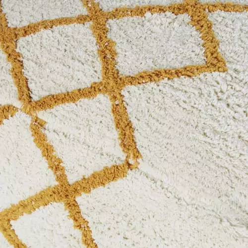 Maisons Du Monde Poufs Pouf En Coton Jaune Et Blanc 3 Maisons Du Monde Poufs Pouf En Coton Jaune Et Blanc – Image 3