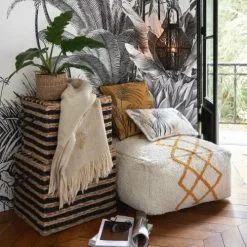 Maisons Du Monde Poufs Pouf En Coton Jaune Et Blanc 9 Maisons Du Monde Poufs Pouf En Coton Jaune Et Blanc -Chaise Soldes Magasin pouf en coton jaune et blanc 1000 9 10 222845 4