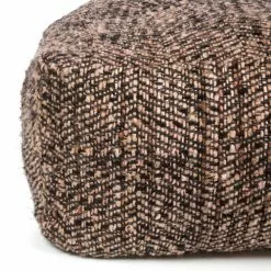 Bazar Bizar Poufs Pouf En Coton Noir Et Cuivre -Chaise Soldes Magasin pouf en coton noir et cuivre 3