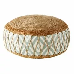 Maisons Du Monde Poufs Pouf En Jute Et Coton Motifs Graphiques