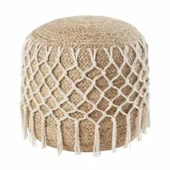 Maisons Du Monde Poufs Pouf En Jute Tressé Et Corde En Coton écru