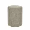 Pomax Poufs Pouf En Tissu D35cm Gris Clair