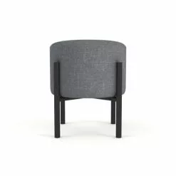 Potiron Paris Poufs Pouf En Tissu Gris, Pieds En Métal Noir -Chaise Soldes Magasin pouf en tissu gris pieds en metal noir 3