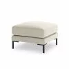 Micadoni Home Poufs Pouf En Tissu Structuré Beige Clair