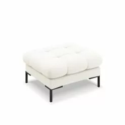 Micadoni Home Poufs Pouf En Tissu Structuré Beige Clair