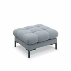 Micadoni Home Poufs Pouf En Tissu Structuré Beige Clair -Chaise Soldes Magasin pouf en tissu structure bleu clair