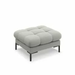 Micadoni Home Poufs Pouf En Tissu Structuré Beige Clair -Chaise Soldes Magasin pouf en tissu structure gris clair