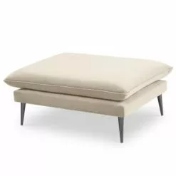 Micadoni Home Poufs Pouf En Velours Beige -Chaise Soldes Magasin pouf en velours beige 8