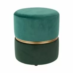 Drawer Poufs Pouf En Velours Jaune Et Orange -Chaise Soldes Magasin pouf en velours bleu canard et vert foret 5