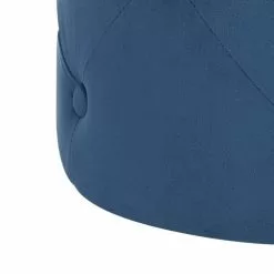 Beliani Poufs Pouf En Velours Bleu Foncé -Chaise Soldes Magasin pouf en velours bleu fonce 2