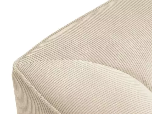 Micadoni Home Poufs Pouf En Velours Côtelé Beige Clair 2 Micadoni Home Poufs Pouf En Velours Côtelé Beige Clair – Image 2