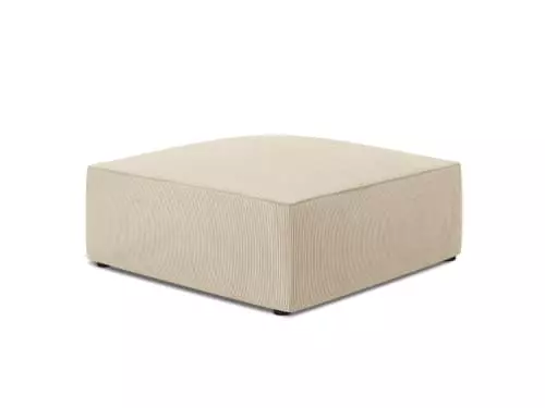 Micadoni Home Poufs Pouf En Velours Côtelé Beige Clair 3 Micadoni Home Poufs Pouf En Velours Côtelé Beige Clair – Image 3