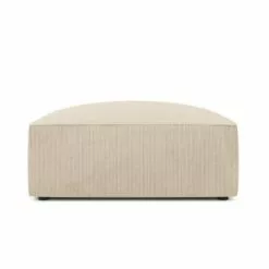 Micadoni Home Poufs Pouf En Velours Côtelé Beige Clair