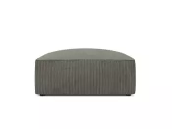 Micadoni Home Poufs Pouf En Velours Côtelé Gris Foncé 4 Micadoni Home Poufs Pouf En Velours Côtelé Gris Foncé – Image 4