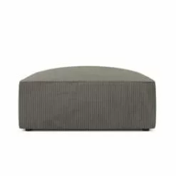 Micadoni Home Poufs Pouf En Velours Côtelé Bleu -Chaise Soldes Magasin pouf en velours cotele gris clair 5