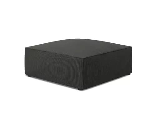 Micadoni Home Poufs Pouf En Velours Côtelé Gris Foncé 3 Micadoni Home Poufs Pouf En Velours Côtelé Gris Foncé – Image 3