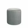 Pomax Poufs Pouf En Velours D38cm Gris Clair