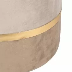 Maisons Du Monde Poufs Pouf En Velours Gris Clair Et Métal Doré -Chaise Soldes Magasin pouf en velours gris clair et metal dore 1000 16 14 212312 3