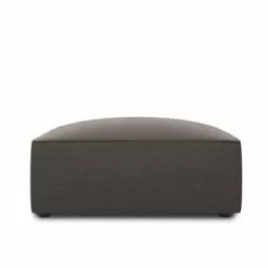 Micadoni Home Poufs Pouf En Velours Gris Foncé