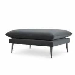 Micadoni Home Poufs Pouf En Velours Beige -Chaise Soldes Magasin pouf en velours gris fonce 4