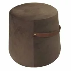 Nordlys Poufs Pouf En Velours Marron Avec Corde -Chaise Soldes Magasin pouf en velours marron avec corde 4