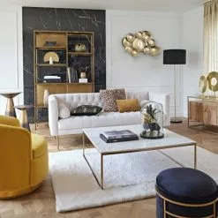 Maisons Du Monde Poufs Pouf En Velours Noir Et Métal Doré -Chaise Soldes Magasin pouf en velours noir et metal dore 1000 15 30 202570 8