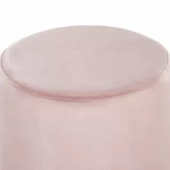 Beliani Poufs Pouf En Velours Rose -Chaise Soldes Magasin pouf en velours rose 2