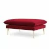 Micadoni Home Poufs Pouf En Velours Rouge