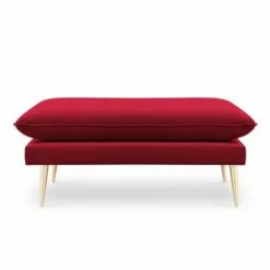 Micadoni Home Poufs Pouf En Velours Rouge -Chaise Soldes Magasin pouf en velours rouge 2