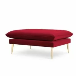 Micadoni Home Poufs Pouf En Velours Rouge