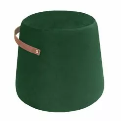 Nordlys Poufs Pouf En Velours Bleu Avec Corde -Chaise Soldes Magasin pouf en velours vert avec corde 3