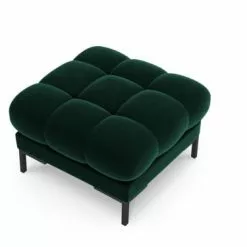Micadoni Home Poufs Pouf En Velours Vert Bouteille 8 Micadoni Home Poufs Pouf En Velours Vert Bouteille -Chaise Soldes Magasin pouf en velours vert bouteille 4
