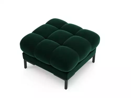 Micadoni Home Poufs Pouf En Velours Vert Bouteille 3 Micadoni Home Poufs Pouf En Velours Vert Bouteille – Image 3