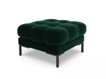 Micadoni Home Poufs Pouf En Velours Vert Bouteille 5 Micadoni Home Poufs Pouf En Velours Vert Bouteille – Image 5